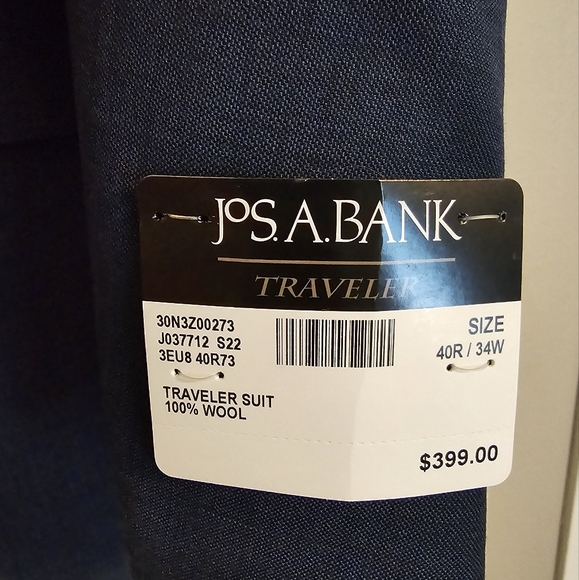 NWT Jos. A. Bank navy blue mens suit - Picture 4 of 4